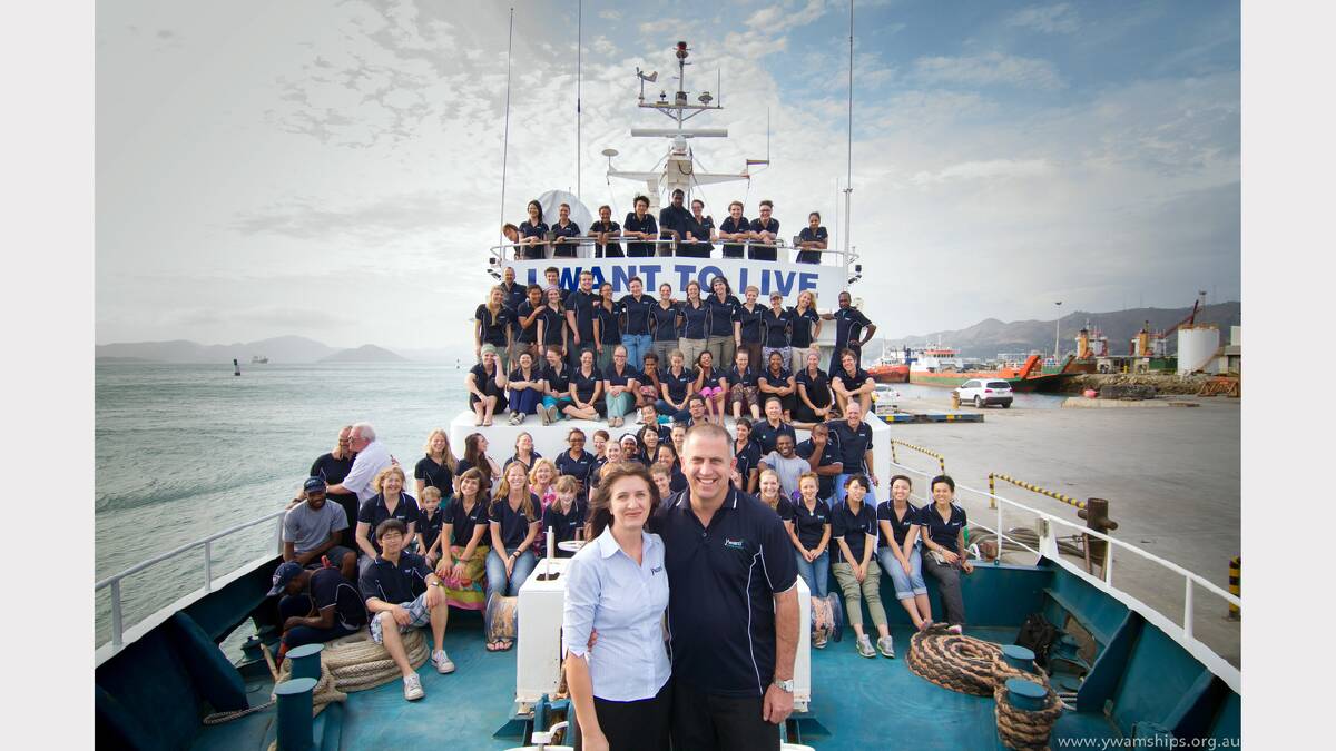 Robyn and Ken Mulligan on the YWAM ship which regularly sails to Papual New Guinea.