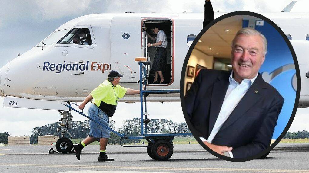 FUTURISTIC: Regional Express deputy chairman John Sharp is hoping a large portion of the airline's fleet will be powered by electric motors within a decade. 