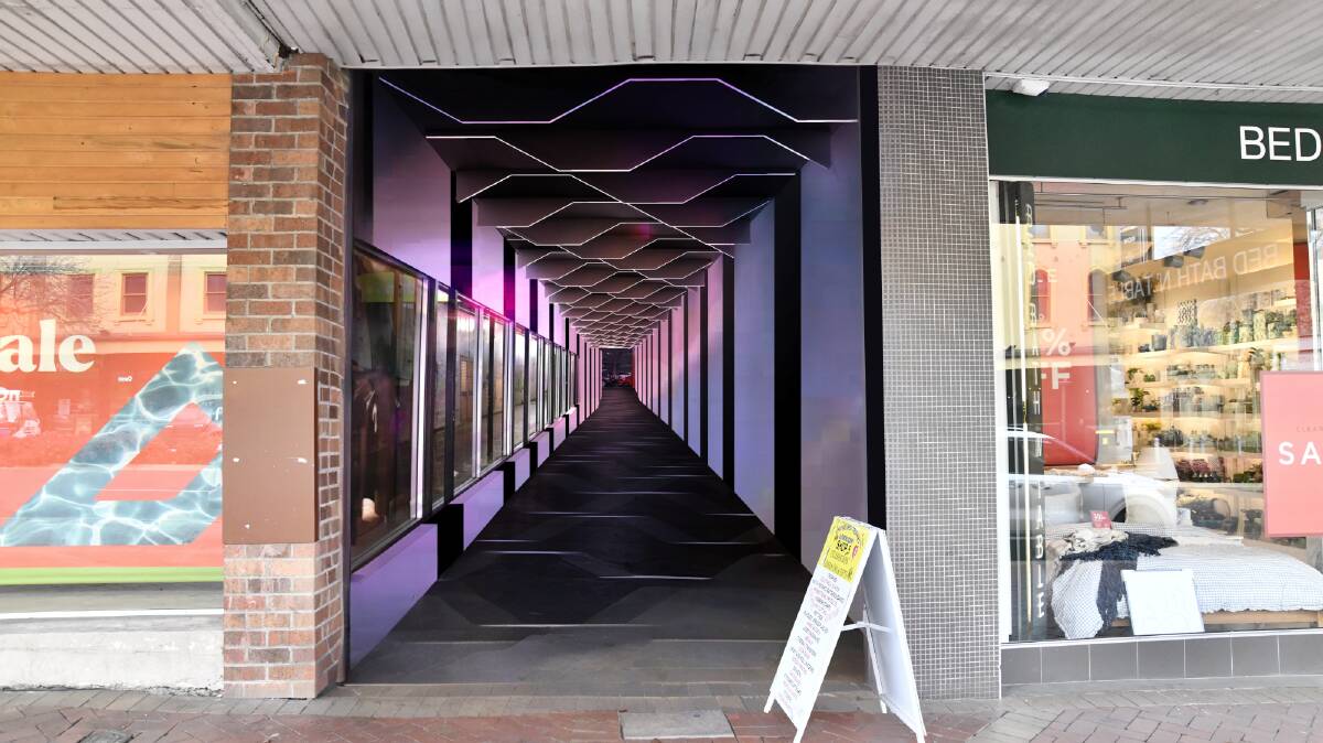 How the new laneway in Orange's CBD will look like once it's completed. Picture digitally altered