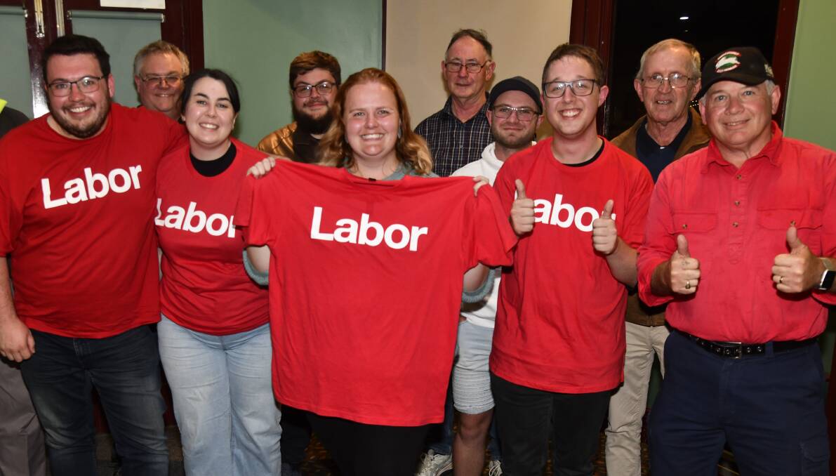 2023 NSW Election: Orange Labor branch with candidate Heather Dunn and Cr Jeff Whitton at Victoria Hotel on Friday. Picture by Carla Freedman. 