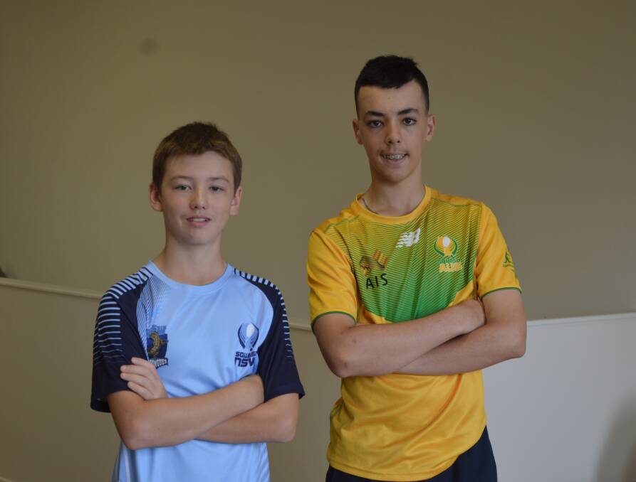 Ranked one and two in the Australian U15 national squash rankings, Max Jones and Henry Kross are ready to compete.
