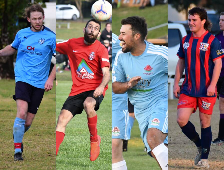 SUPERSTARS OF THE WESTERN PREMIER LEAGUE: From left to right - Macquarie's Connor Crain, Panorama's Jacob Soetens, Waratahs' Jackson Sinclair and Orana Spurs' Duncan Cahill. 