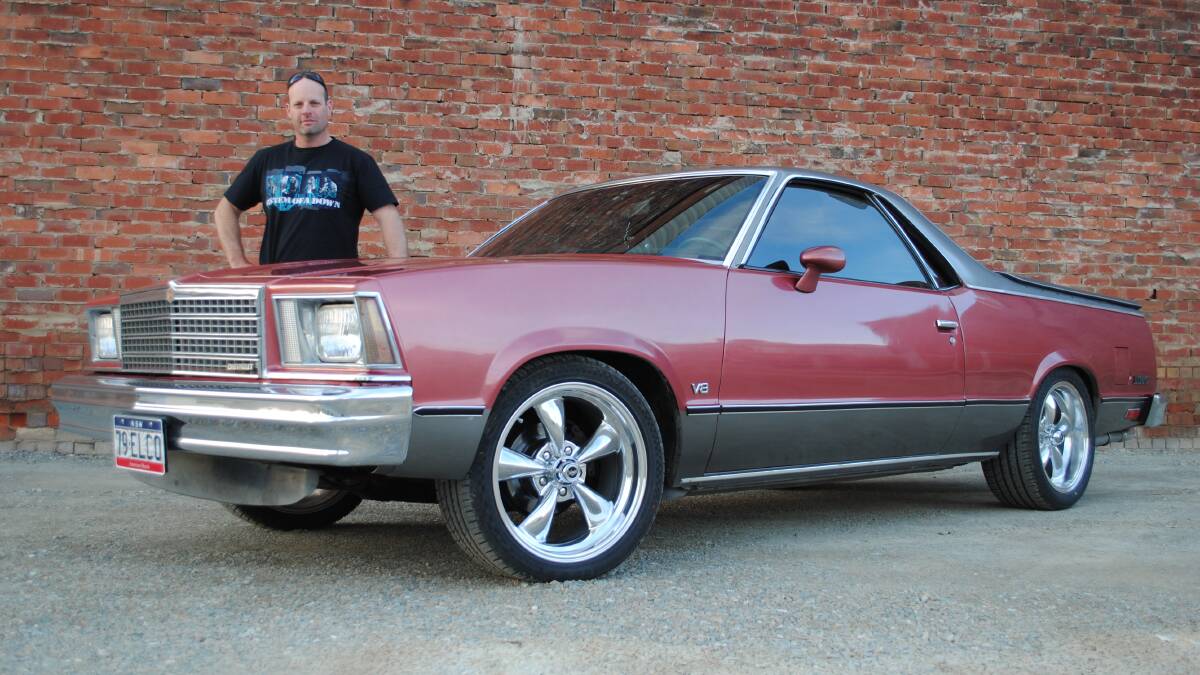 Latest Rig: Steve Jacobs with his 1979 Chevrolet El Camino ute, described in the industry as a coupe utility. Photo: Jeff McClurg