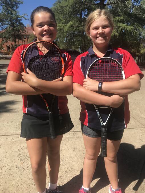 Lovely Ladies: Ellen Dolbel and Lily McCormick from Parkes Public School are now Western Tennis Reps.