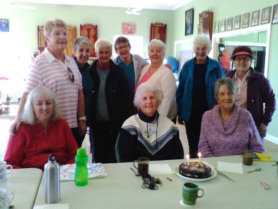 A special day at tennis last Tuesday when the ladies social group celebrated another significant birthday. 