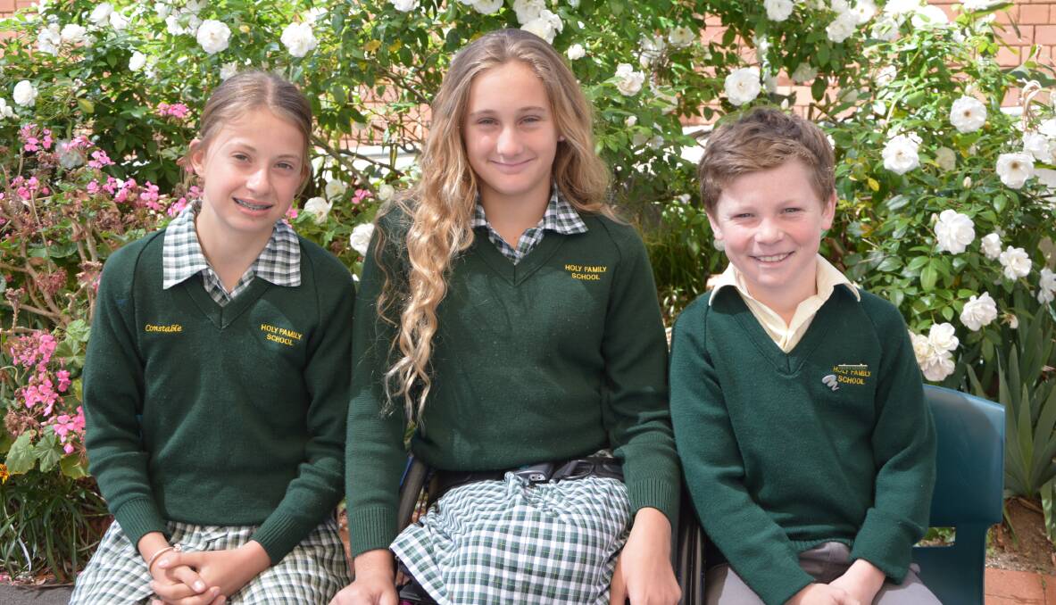 NATIONAL REPS: Chloe Carty, Victoria Simpson and Tommy Searl have qualified to represent NSW at the Pacific School Games in Adelaide. Photo: Barbara Watt