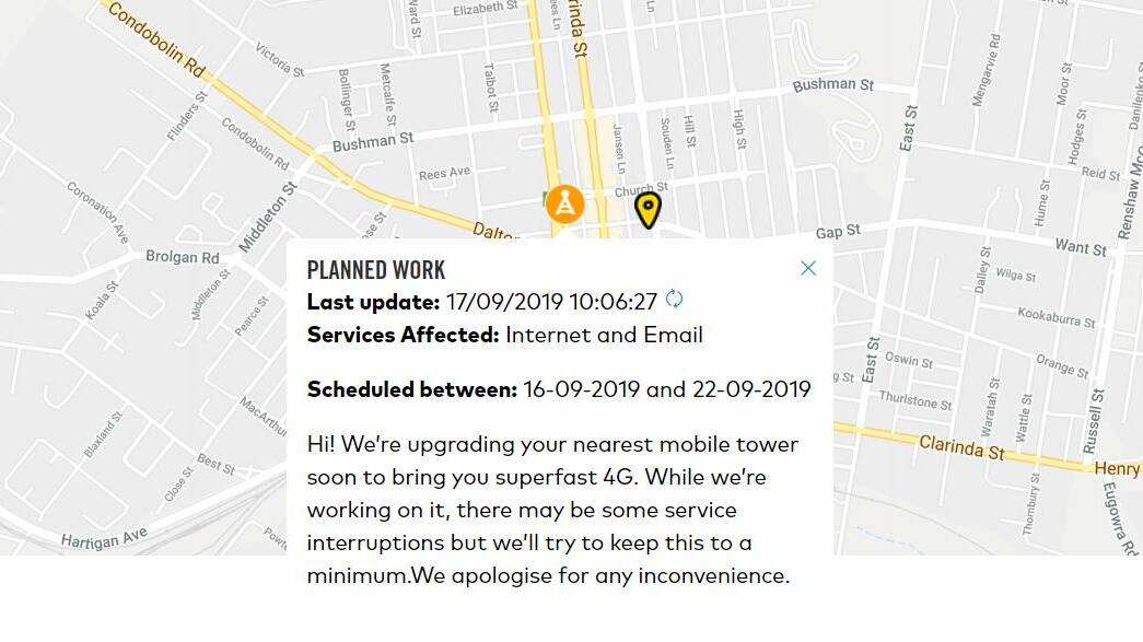Planned Optus outage to impact Parkes today