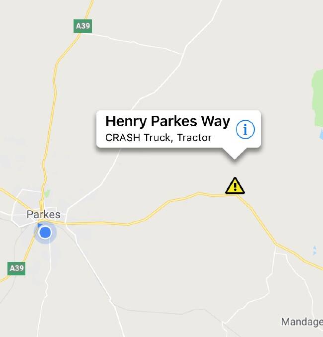 Truck swerves to avoid hitting tractor on Henry Parkes Way, one man critical but stable | Photos, video