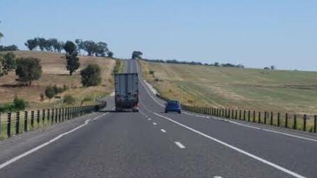 Changed traffic conditions on Newell Highway near Parkes