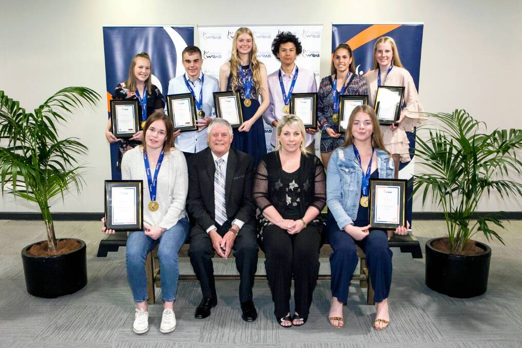 ATHLETES OF THE YEAR: Annalise Maier (back row, third from left) won a Coach's Award at the at the Western Region Academy of Sport annual presentation evening.