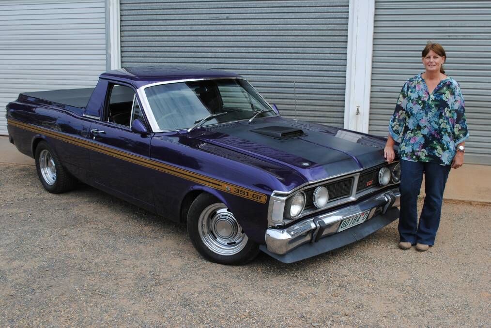 XY 'Shaker': Tracey owns this beautifully presented 1971 Ford XY utility, with Ford Wild Violet paint and gold GT stripes.