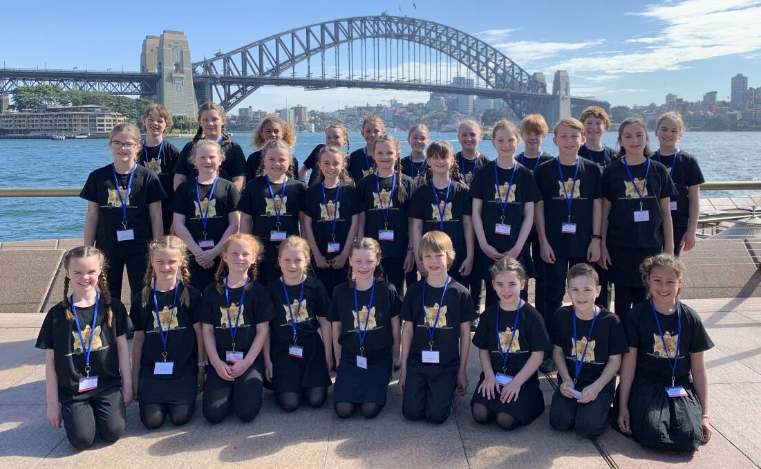 AMAZING EXPERIENCE: Parkes Public School Choir students performed at the Sydney Opera House recently as part of the Festival of Choral Music. Photo: Supplied. 