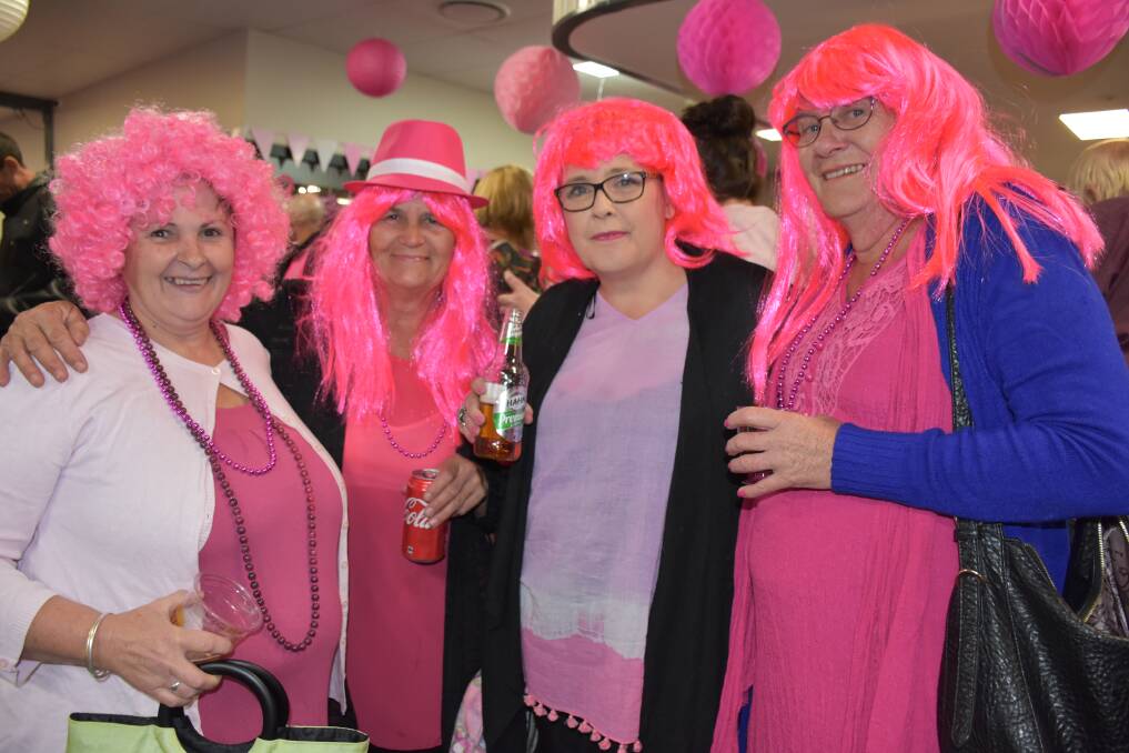 Jacqueline Loftus from Tottenham, Jo Bartyn and Christine Rowlands of Trundle, and Yvonne Howarth of Forbes sporting some fabulous hairstyles at last year's pink night.