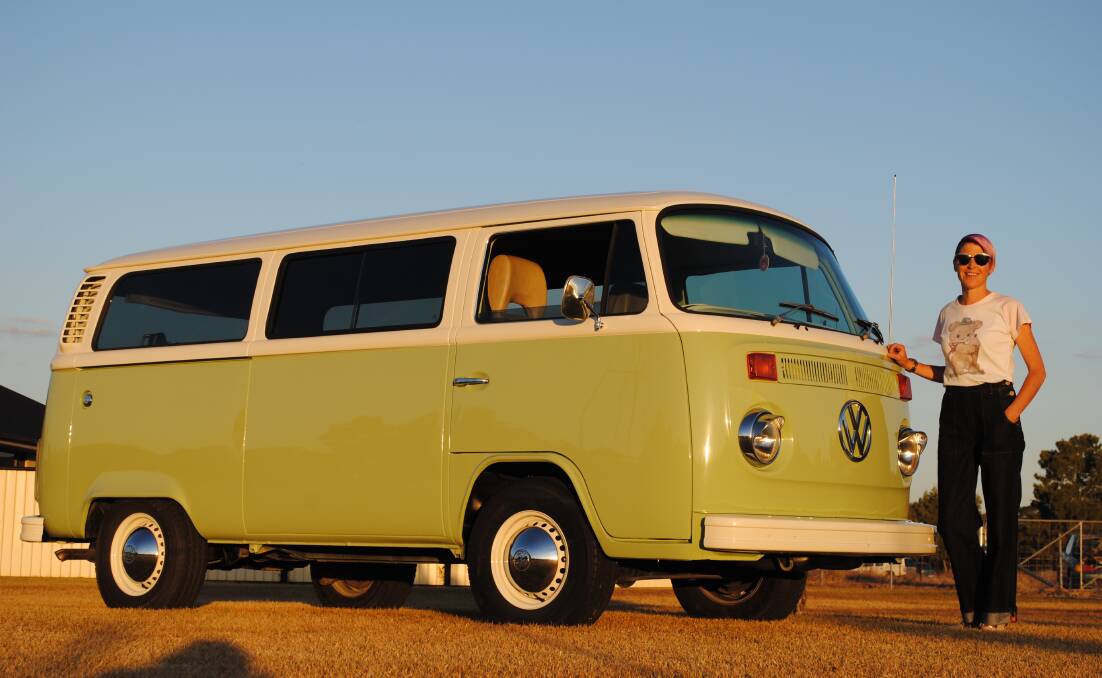 Giving A Smile: Mabel is her 1975 VW Kombi Deluxe Microbus, named after her favourite nan whose nickname was Mabel.