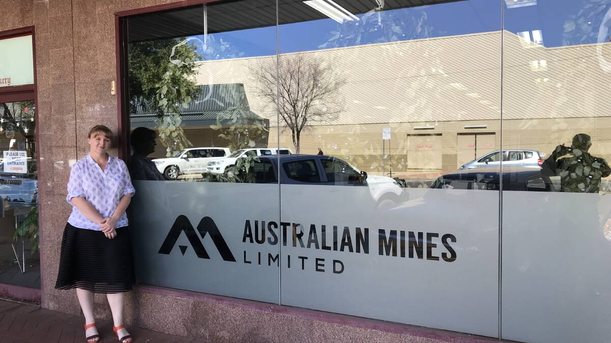 Community Engagement Officer Cindy Nutley outside the Australian Mines Limited office in Clarinda Street.  