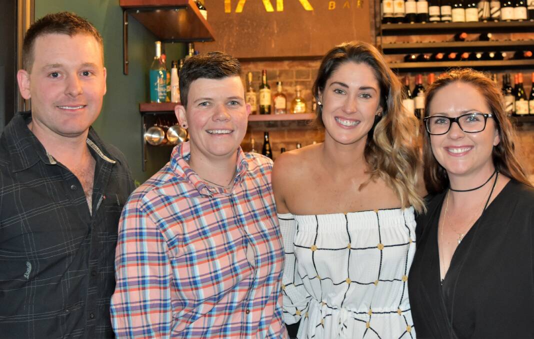 Builder Josh Fisher, Hart owners Bianca Sheridan and Kasie Ferguson, and Bec Thomson of Saint Flo Designs celebrated their completed work. 
