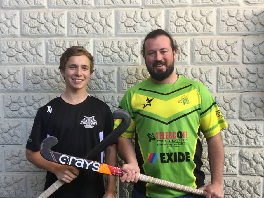 CLASH: Will Searl (Magpies) and Nick Kelly (Budgies) will go head to head in tomorrow's Men's A Grade Hockey Grand Final.
