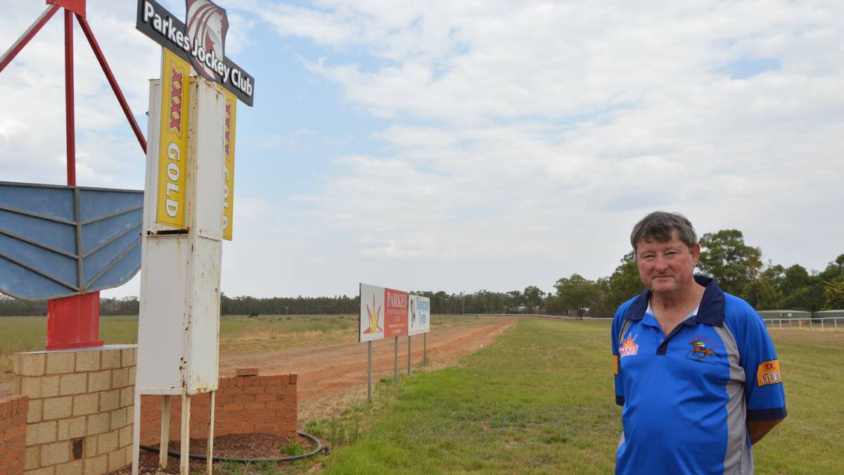 UPGRADES: Parkes racetrack is currently undergoing major works which will see it classed as a premier country track. Pictured is Parkes Jockey Club president Mark Ross at the post. 