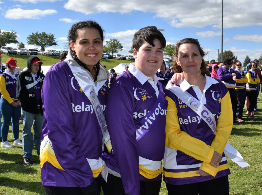 Survivor Dylan Cook with sister Sarah Paulauskas and mum Melinda Paulauskas participated in the 2016 Parkes Relay which raised in excess of $30,000.