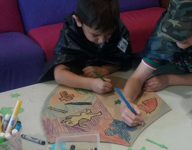 Get Active: Making a family shield was one of the entertaining activities during the last school holidays. 