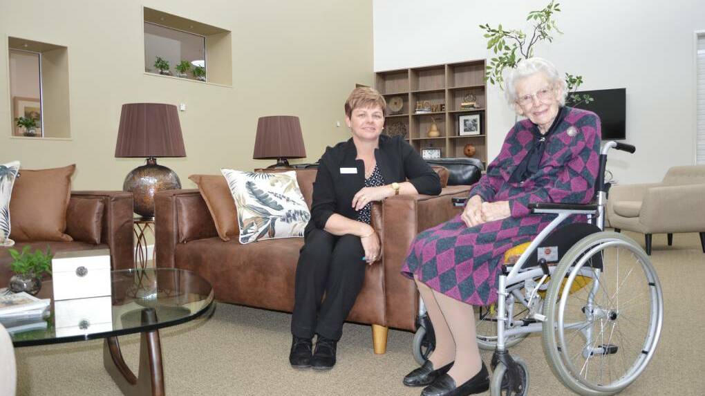 ORIGINAL MATRON: Marjery Field, a much-loved resident at BaptistCare Niola, was instrumental in the establishment of the facility and was recently reunited with a relic of her past. 