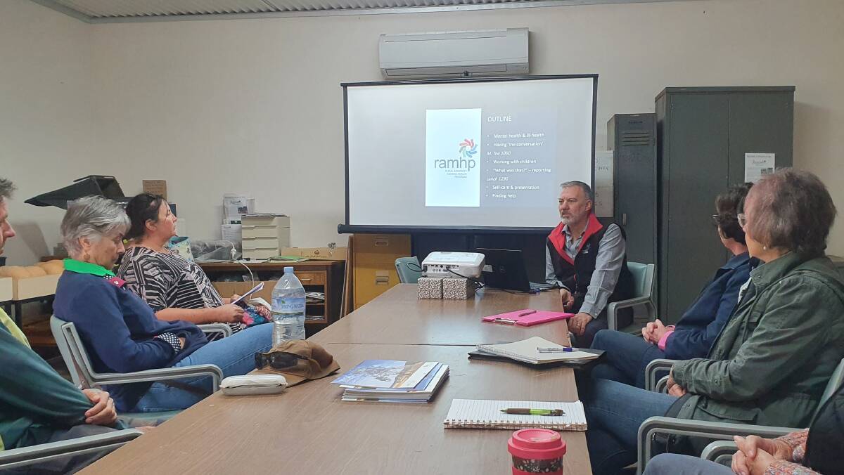 RAMHP Coordinator Philip Worrad at the Landcare volunteer training day. Phil will be presenting the Mental Health First Aid Course in Parkes.