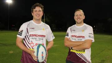 Parkes Boars president Mackenzie Green and first grade captain Christopher Parker. 