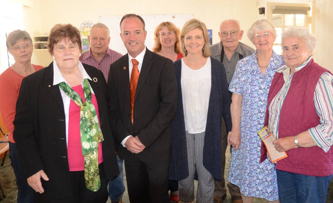 Local Christian Democratic Party candidate Dianne Decker and The Hon Paul Green MLC at their meeting with Forbes people in 2016.
