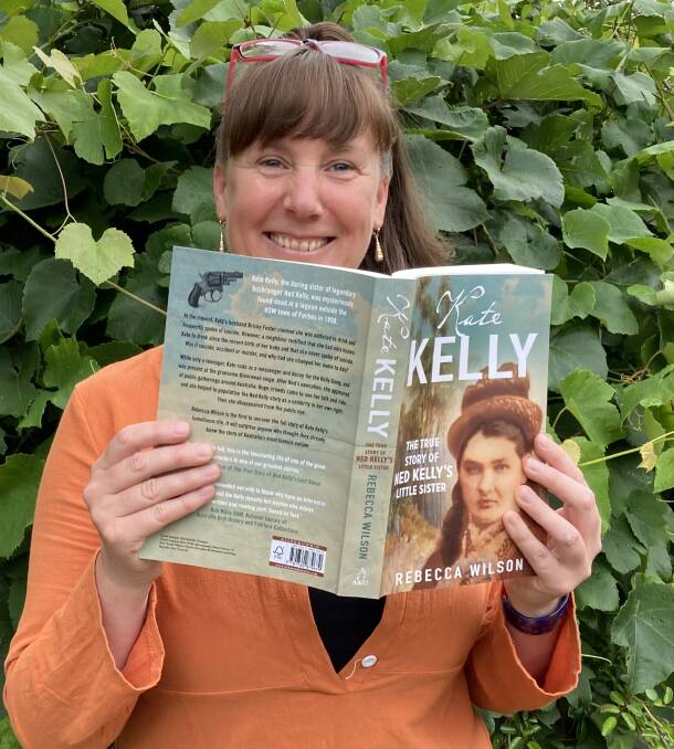 LONG-TIME COMING: After 10 years of travel, research and writing, Rebecca Wilson holds her Kate Kelly biography in her hands.