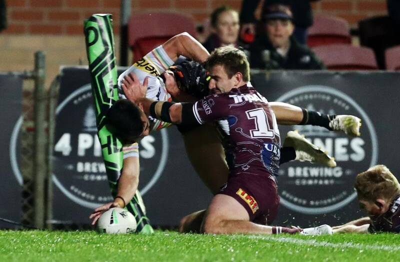 HISTORIC: Charlie Staines continued his try-scoring exploits in Penrith's 42-12 win over Manly. Photo: Submitted