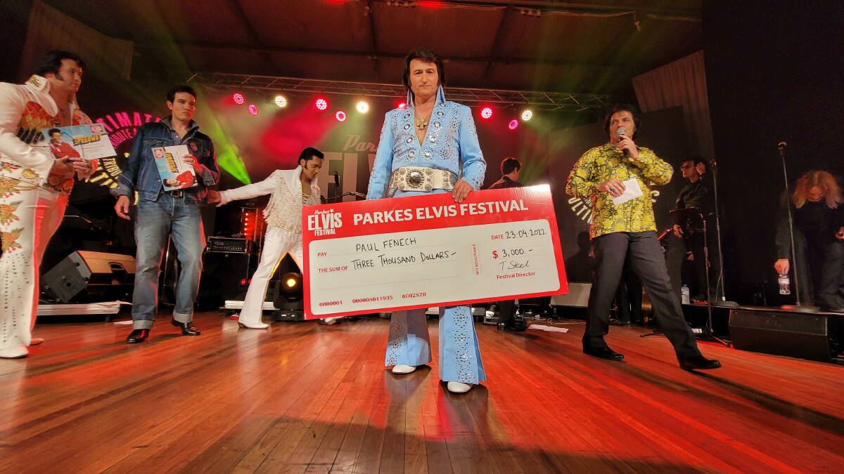 OFF TO MEMPHIS: Sydney's Paul Fenech has been crowned winner of the Parkes Ultimate Elvis Tribute Artist Contest. Picture: SUPPLIED