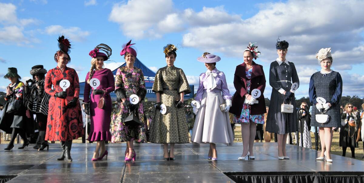 FASHIONS ON THE FIELD: Winter weight wool with millinery, shoes, bags and accessories are key to the Parkes Picnic Races weekend. Picture: JENNY KINGHAM 2021
