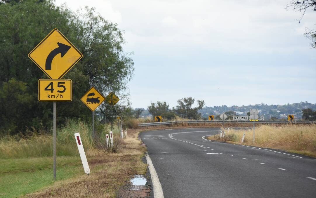 SLOW DOWN: The speed limit will be reduced at the Eugowra Road crossing, which is on an s-bend.