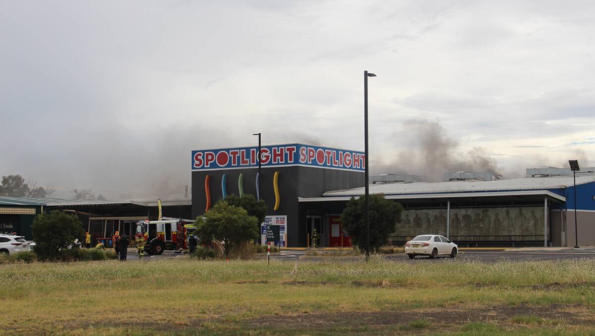 BEYOND REPAIR: A fire in March caused substantial damage to the Spotlight building in the Homemaker Centre in Forbes, forcing Forbes Council to arrange its demolition.
