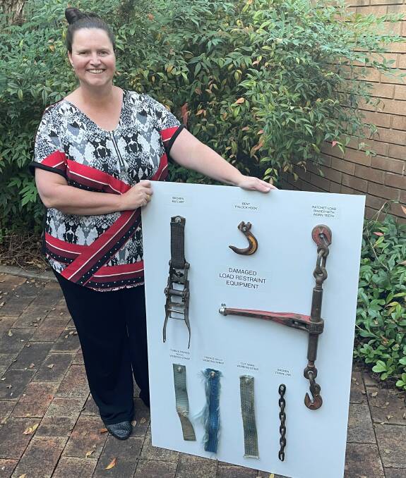 LOAD SESSIONS: Parkes, Forbes and Lachlan Shire Council Road Safety and Injury Prevention Officer, Melanie Suitor, said attendees would see damaged restraint equipment and case studies. Photo: Submitted