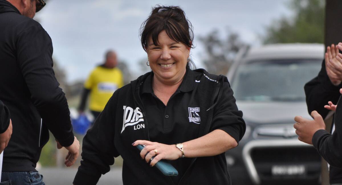 ON THE UP: Forbes Magpies league tag coach Kristy Hartwig. 
