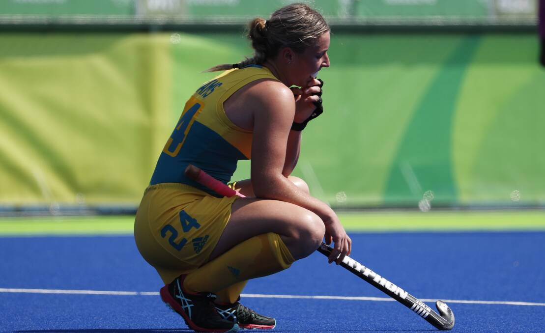 SHE'S BACK: Mariah Williams, pictured during the 2016 Rio Olympic Games, is back in the Hockeyroos' squad as the Australian women prepare for the 2020 Olympics at Tokyo. Photo: AAP