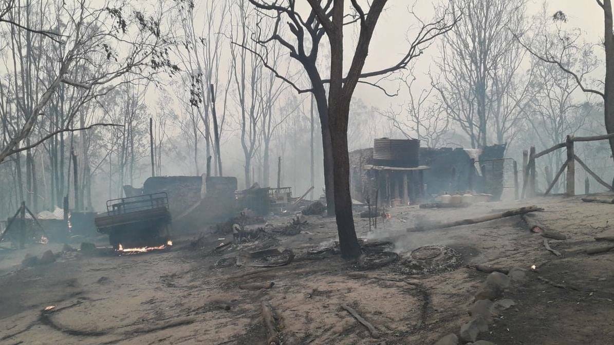 Gone, all gone: Wytaliba residents saw their village burn back in November.
