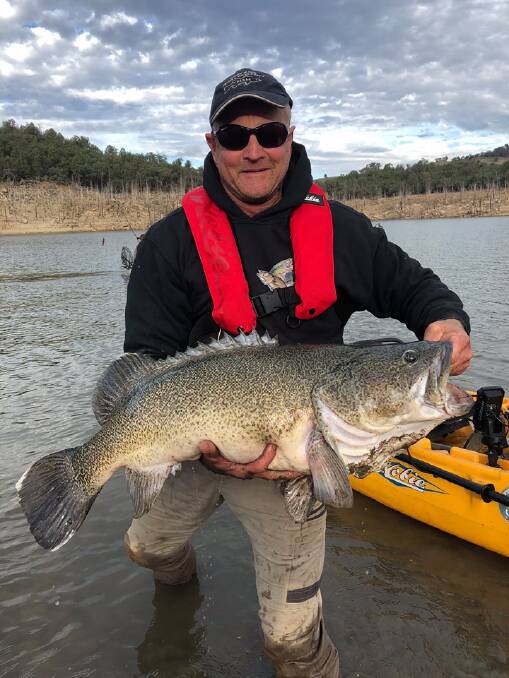 Steve McAuley with a one metre Murray Cod landed at Wyangala Dam this month.