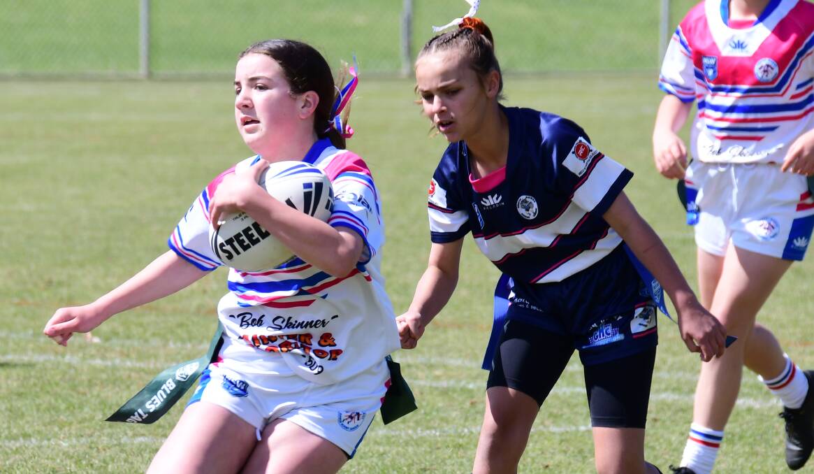 Grace MacGregor, is among a host of Parkes girls playing for Woodbridge in the women's tackle competition which begins this weekend. Photo by Amy McIntyre.
