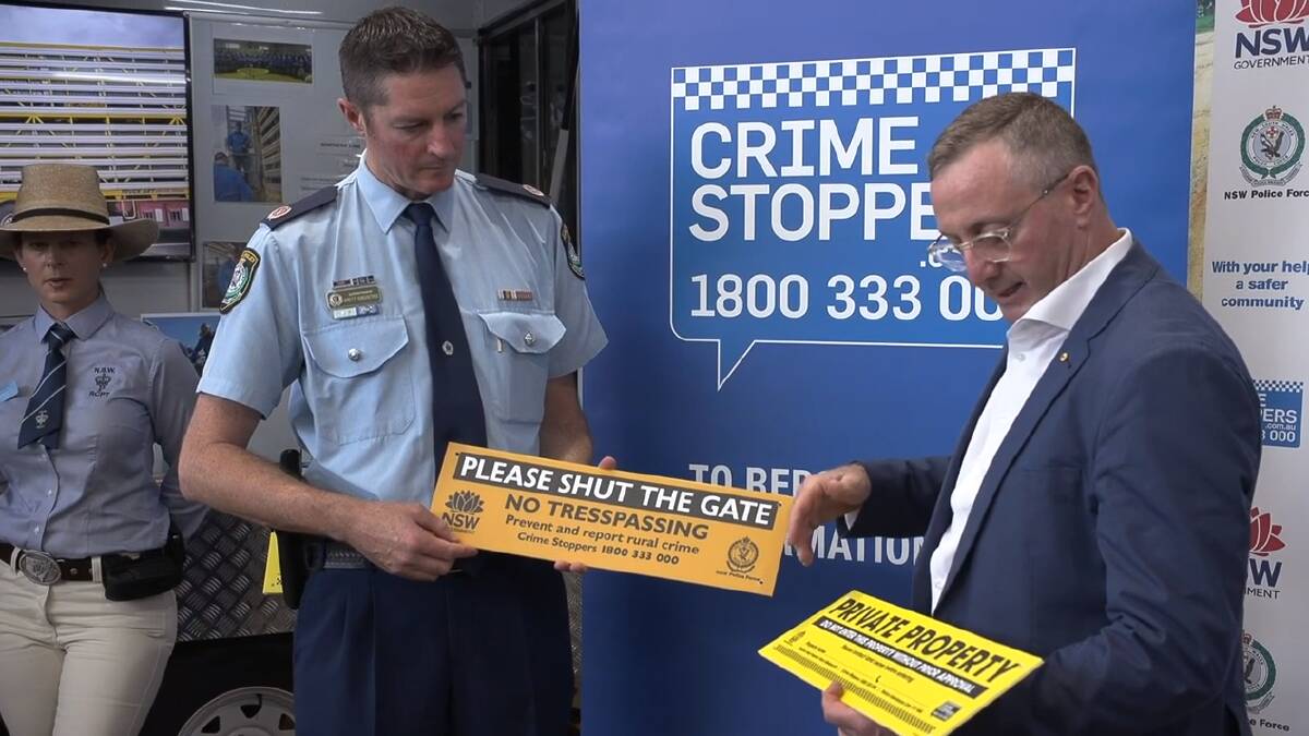NEW CAMPAIGN: NSW Police acting Assistant Commissioner Brett Greentree and NSW Crime Stoppers CEO Peter Price. Photo: NSW POLICE 