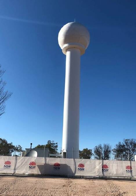 COMPLETE: The new multi-million dollar Doppler weather radar in Brewarrina has been completed in just four months. Photo: CONTRIBUTED