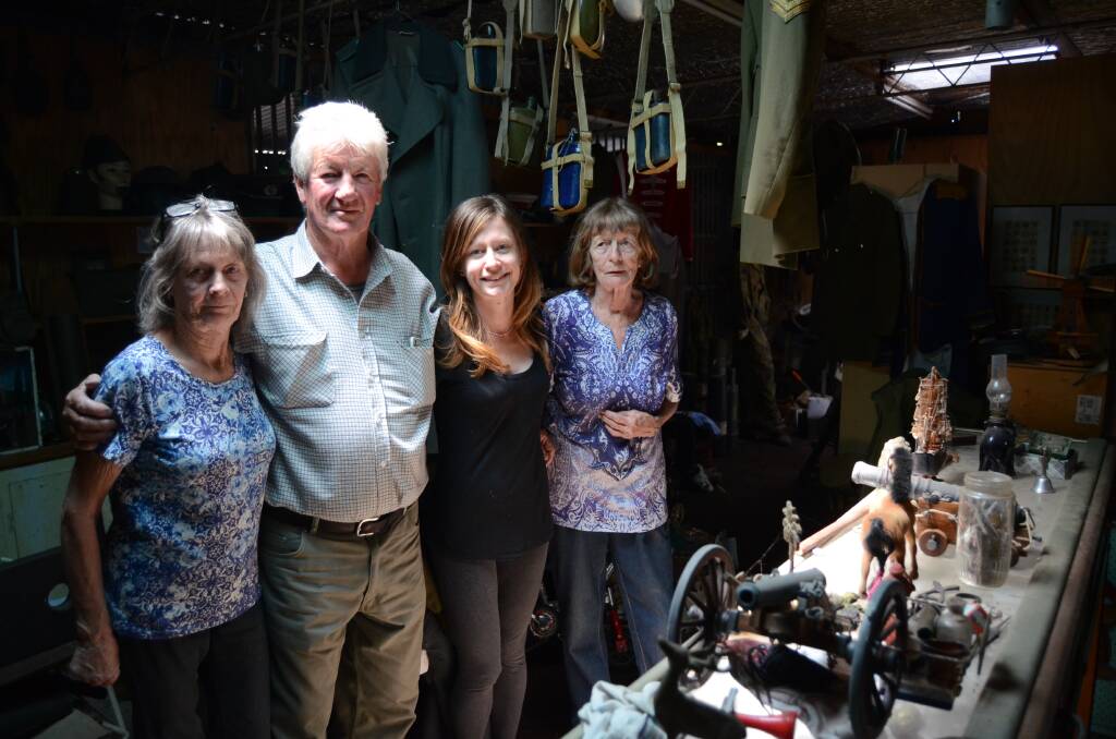 ESTATE: Jenny, Ange and Robyn Spicer with John Clark who will be running the December 2 auction. Photo: ELOUISE HAWKEY