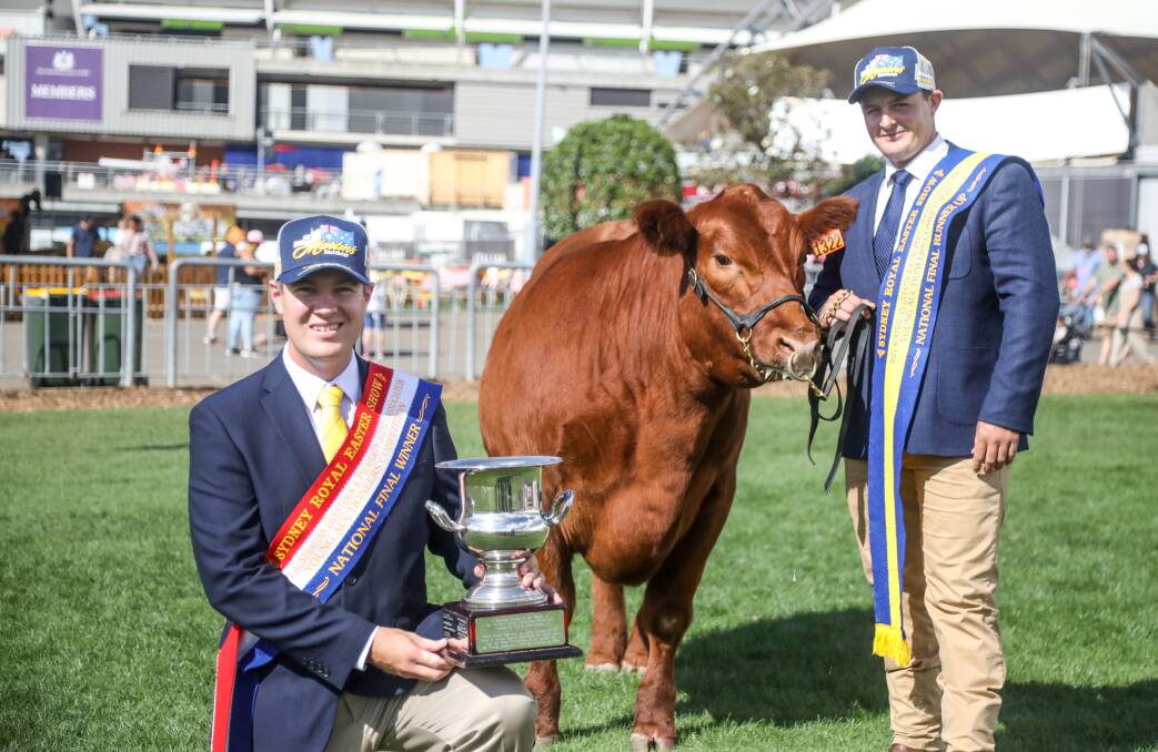 SYDNEY: ALPA National Young Auctioneers Competition winner Liam Kirkwood of Townsville and runner up Sam Smith of Kevin Miller, Whitty, Lennon and Co. Photo Lucy Kinbacher 
