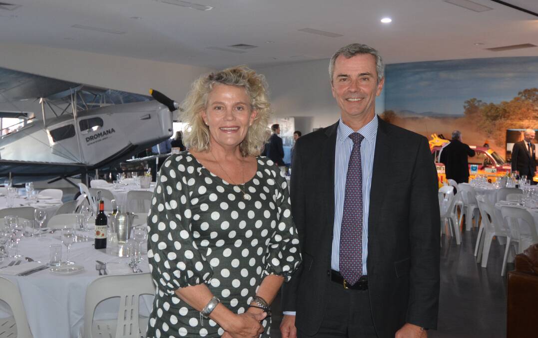 Celebrate: National Farmers Federation president Fiona Simson with Rabobank Australia CEO Peter Knoblanche at the dinner. Continued P6, socials P13. Photo: Taylor Jurd.