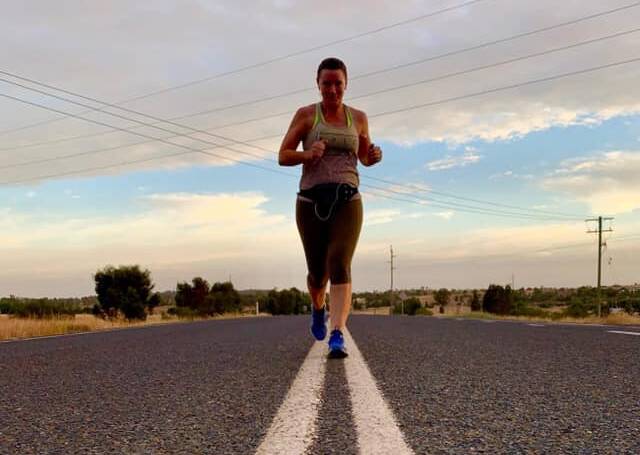 LONG ROAD AHEAD: The first leg of Rebecca Miller's mission will be the 55km run to Manildra. Photo: Submitted