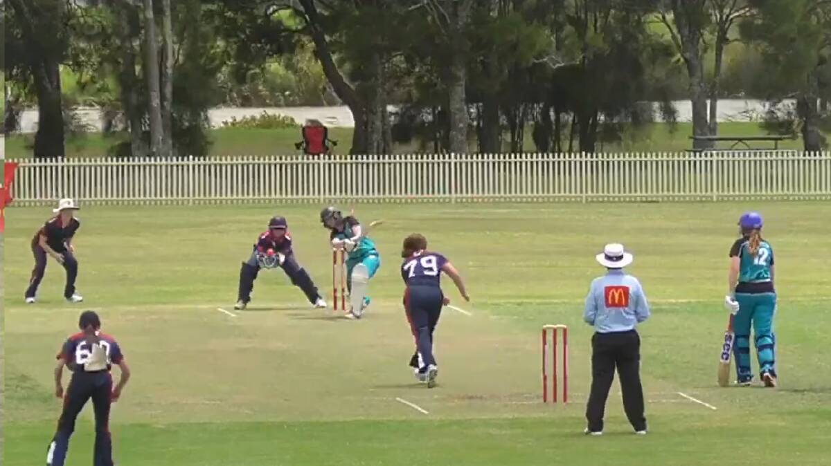 WICKET: Bathurst's Nikera Hann has ACT Southern District's opener Kallie Gumm caught behind during Thursday's opening Twenty20 game.