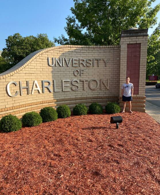 DREAM COME TRUE: Jake Magill has begun his four year tennis scholarship at the University of Charleston. Photo: Supplied.