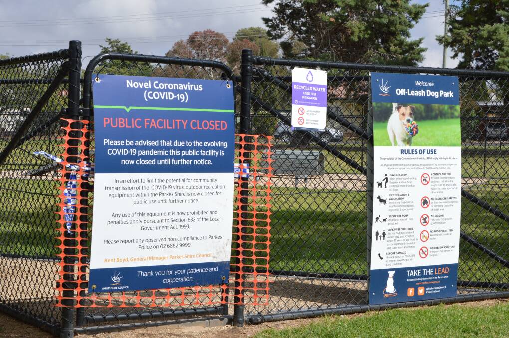 The agility dog park at Kelly Reserve is now closed. Photos: Kristy Williams. 