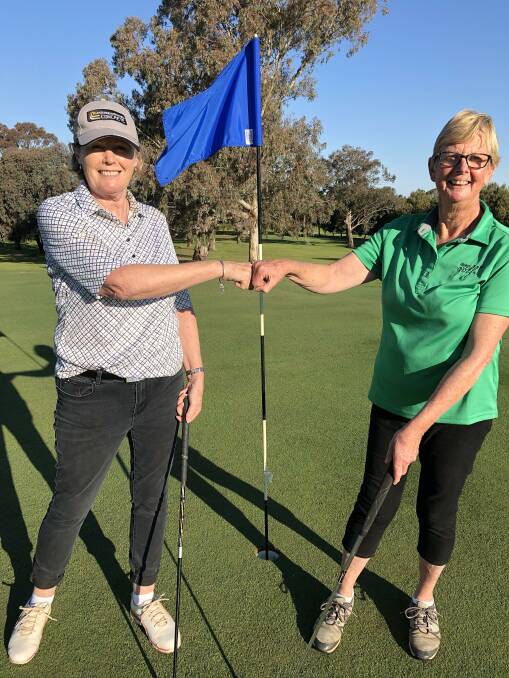 WINNERS ARE GRINNERS: Anita Medcalf (left) and Sue Holman (right) nabbed the A-grade and C-grade club championships at the Parkes Golf Club last week. Well done ladies. Photo: SUPPLIED.